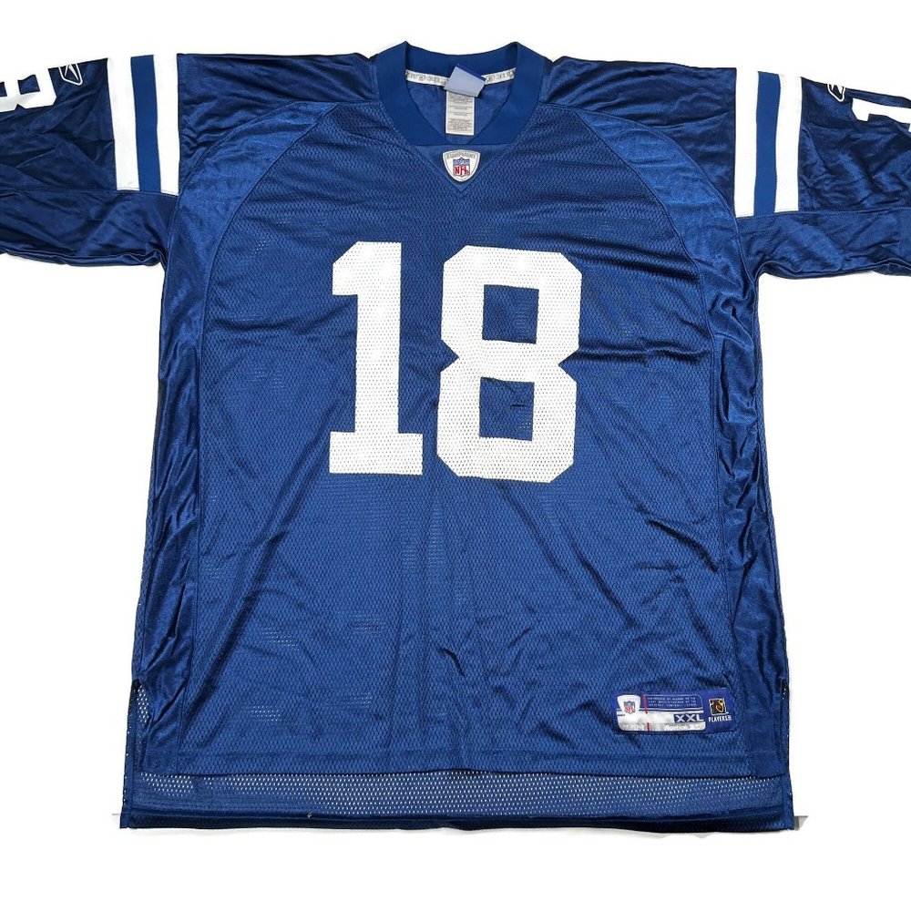 Reebok Indianapolis‎ Colts Peyton Manning Jersey #18 Mens 2XL Blue NFL Football